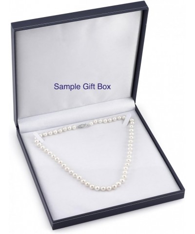 14K Gold 6.0-6.5mm Round Genuine White Japanese Akoya Saltwater Cultured Pearl Necklace for Women 18.0 Inches Yellow Gold $52...