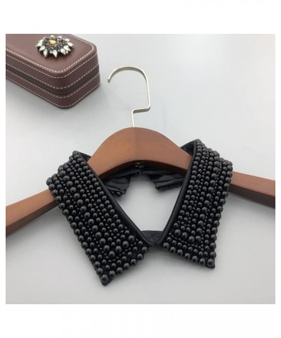 Detachable Choker Necklace Dickey Collar Peter Pan Fake Collar Neck Ruff Collar for Women Girl F-black $8.66 Necklaces