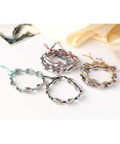 Gold Shell Charm Bracelet Handmade Bohemia Cowry Bracelets Women Classic Wrap Bracelets Silver 22A $9.79 Bracelets