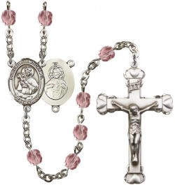 Our Lady of Mount Carmel Silver-Plated Rosary - Every Birth Month Color and More June Light Purple, Large Crucifix $66.87 Nec...