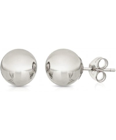 Premium 14K Gold Ball Stud Earrings - Available in Yellow, Rose & White Gold- Multiple Options Available 7MM White $26.09 Ear...