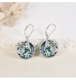 925 Sterling Silver Ocean Earrings, Abalone Shell Earrings for Women, Cute Seahorse Starfish Shell Earrings $17.48 Earrings