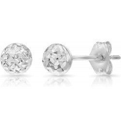 14k White Gold Diamond-cut Ball Stud Earrings… 3mm $36.55 Earrings