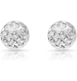 14k White Gold Diamond-cut Ball Stud Earrings… 3mm $36.55 Earrings