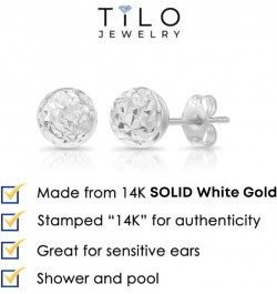 14k White Gold Diamond-cut Ball Stud Earrings… 3mm $36.55 Earrings