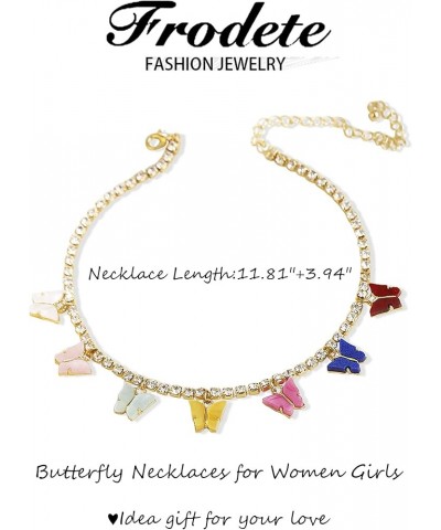 Dainty Gold Butterfly Necklace Chain for Women Butterfly Necklaces Choker Jewelry for Teen Girls D:butterfly necklace $6.26 N...