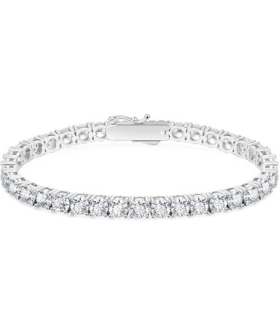 KRKC&CO 2/3/4/5mm Tennis Bracelet, S925 Sterling Silver with 14k Gold/White Gold Plated, Iced Out 5A Cubic Zirconia Stones, f...