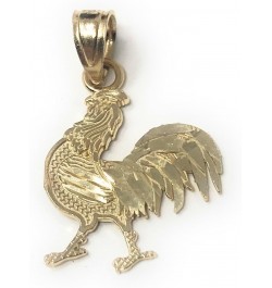 14K Yellow Gold Rooster Charm Pendant with 0.8mm Box Chain Necklace 22.0 Inches $77.40 Necklaces