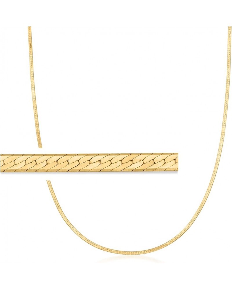 by Ross-Simons 1.5mm 14kt Yellow Gold Herringbone Necklace 18.0 Inches $105.60 Necklaces