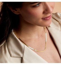 by Ross-Simons 1.5mm 14kt Yellow Gold Herringbone Necklace 18.0 Inches $105.60 Necklaces