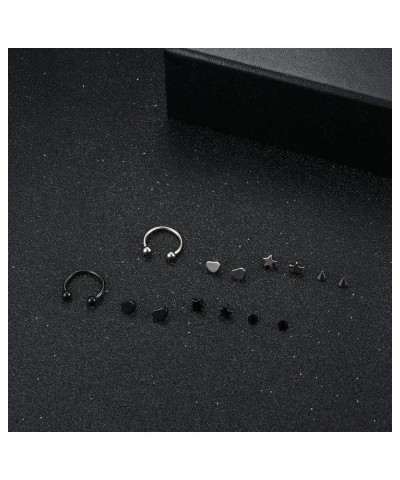 16g G23 Titanium Horseshoe Septum Rings for Women Men Horseshoe Nose Rings Hoop Helix Cartilage Tragus Earrings Eyebrow Lip N...