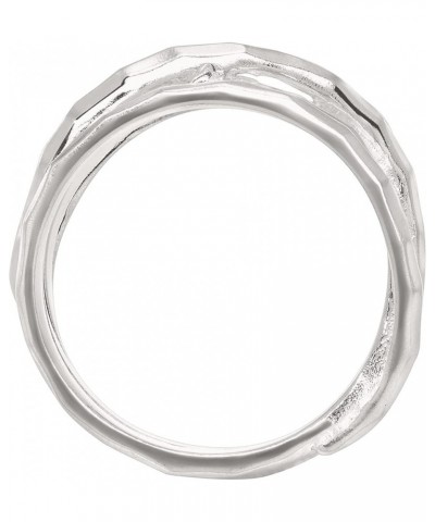 'Wrapped Up' Overlapping Textured Band Ring in Sterling Silver Silver $31.50 Rings