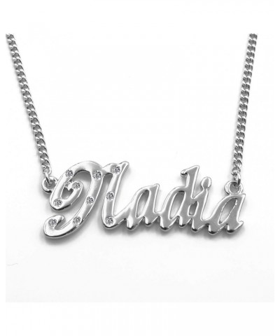 Nadia Name Necklace 18K White Gold Plated Personalized Dainty Necklace - Jewelry Gift Women, Girlfriend, Mother, Sister, Frie...