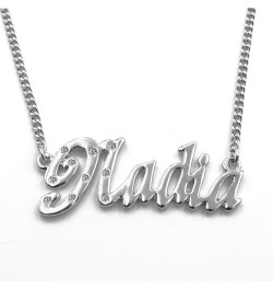 Nadia Name Necklace 18K White Gold Plated Personalized Dainty Necklace - Jewelry Gift Women, Girlfriend, Mother, Sister, Frie...