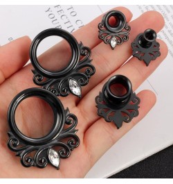 0g - 1"(8mm-25mm) Stainless Steel Heart Cool Snake Ear Piercing Ear Tunnels Gauges Plugs Stretcher Expander Body Jewelry 2PCS...