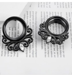 0g - 1"(8mm-25mm) Stainless Steel Heart Cool Snake Ear Piercing Ear Tunnels Gauges Plugs Stretcher Expander Body Jewelry 2PCS...