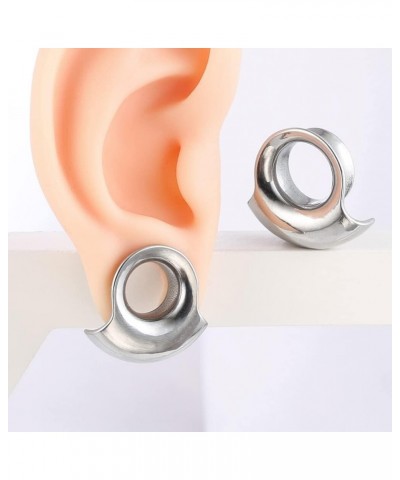 2PCS 8mm-25mm (0G-1") Cuff Lobes Gauges for Ears Basic Ear Plugs Tunnels for Stretched Ears Hypoallergenic 316 Stainless Stee...