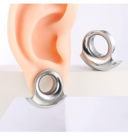 2PCS 8mm-25mm (0G-1") Cuff Lobes Gauges for Ears Basic Ear Plugs Tunnels for Stretched Ears Hypoallergenic 316 Stainless Stee...