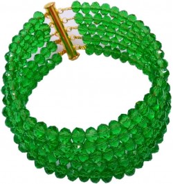 10 Rows Classic Crystal Bridal Jewelry Sets Nigerian Wedding African Beads Jewelry Set Green $19.80 Jewelry Sets