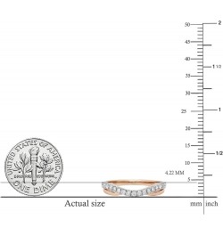 0.30 Carat (ctw) Round Diamond Ladies Wedding Guard Contour Band 1/3 CT, 10K Gold 5.5 Rose Gold $140.37 Rings