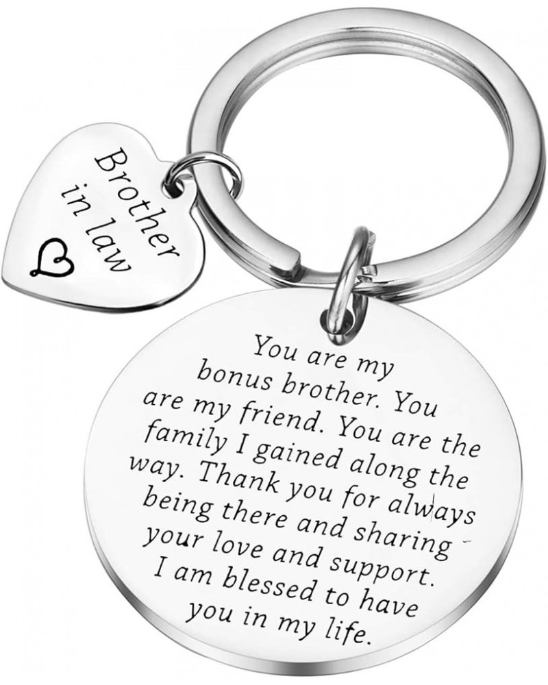 Bonus Brother Gifts Brother-In-Law Gifts Brother Keychain Brother Of The Bride Gifts Brother in Law $10.39 Pendants