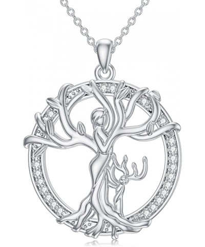 S925 Sterling Silver Mother and 1 Children/2 Children/3 Children/4 Children/5 Children Family Tree of Life Pendant Necklace w...