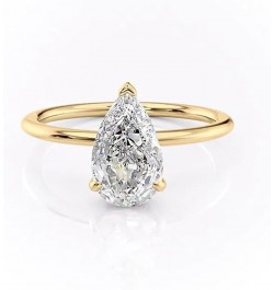 1/1.5/2/2.5/3 CT Moissanite Engagement Rings for Women, 10K 14K 18K Solid Gold Round/Princess/Oval/Emerald/Cushion Cut Moissa...