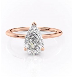 1/1.5/2/2.5/3 CT Moissanite Engagement Rings for Women, 10K 14K 18K Solid Gold Round/Princess/Oval/Emerald/Cushion Cut Moissa...