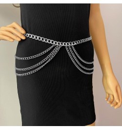 Adjustable Multi-Layer Waist Chain Belt for Women - Stylish and Versatile Accessory Silver $12.75 Others