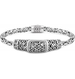 Sterling Silver 925 Bali with Dragon Bone Tulang Naga/Borobudur/Double Wheat Paddy Chain Bracelet Silver 925/Dragon Skin 3146...