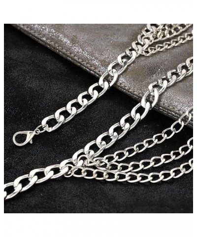 Adjustable Multi-Layer Waist Chain Belt for Women - Stylish and Versatile Accessory Silver $12.75 Others