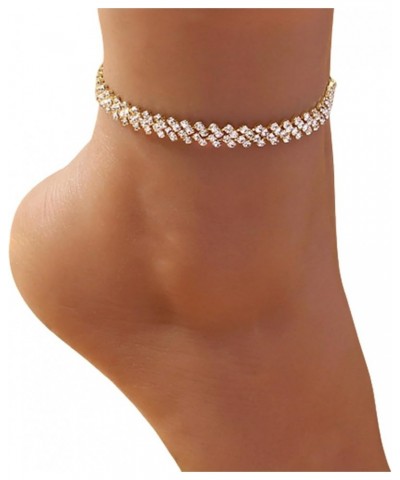 Rhinestone Tennis Chain Heart Anklet Bracelet,Crystal Heart Pendant Anklets,Bikini Foot Chain Bracelet,Crystal Armlet,Rhinest...