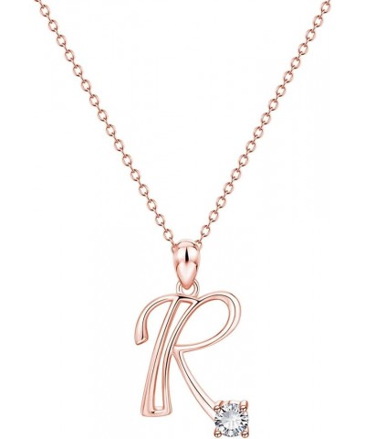 Initial Necklaces for Women Alphabet Necklace Studded Zirconia Personalized Letter Jewelry Accessory Gifts R $3.91 Necklaces