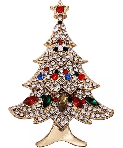 XGALA Vintage Rhinestones Brooch for Women Girls Christmas tree 2 $8.15 Brooches & Pins