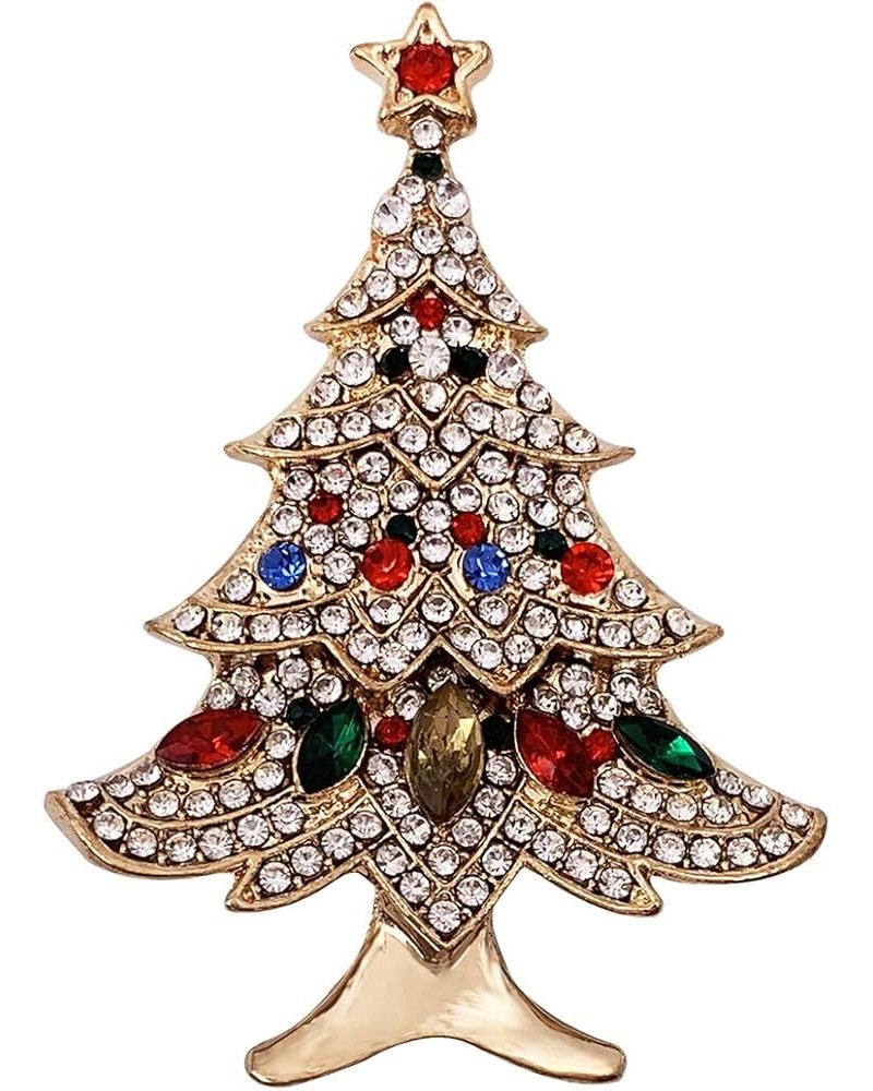 XGALA Vintage Rhinestones Brooch for Women Girls Christmas tree 2 $8.15 Brooches & Pins