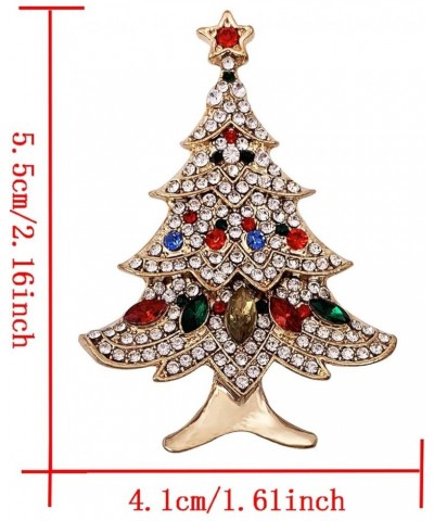 XGALA Vintage Rhinestones Brooch for Women Girls Christmas tree 2 $8.15 Brooches & Pins