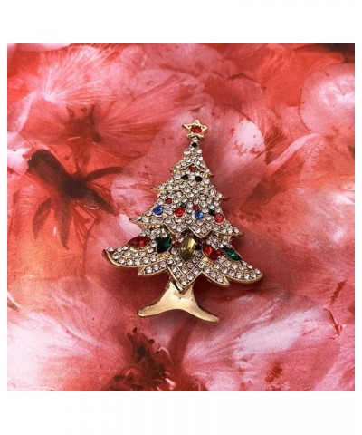 XGALA Vintage Rhinestones Brooch for Women Girls Christmas tree 2 $8.15 Brooches & Pins