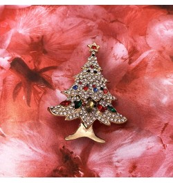 XGALA Vintage Rhinestones Brooch for Women Girls Christmas tree 2 $8.15 Brooches & Pins