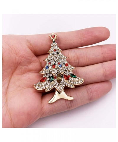 XGALA Vintage Rhinestones Brooch for Women Girls Christmas tree 2 $8.15 Brooches & Pins