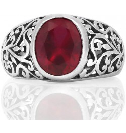 MERLOT 925 Sterling Silver Ring with Red CZ Stone – Size 7 to 14 $46.80 Rings