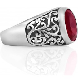 MERLOT 925 Sterling Silver Ring with Red CZ Stone – Size 7 to 14 $46.80 Rings