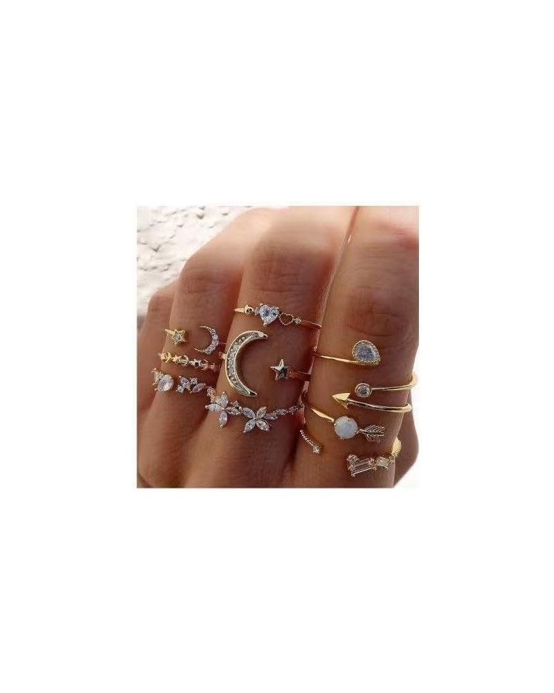 8 PCS Gold Rings for Women Gold Stacking Rings Set Dainty Stackable Boho Pearl Rings Midi Finger Rings Vintage Simple Trendy ...