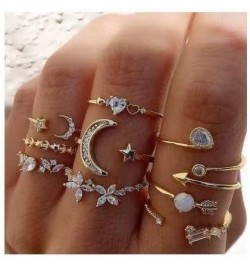 8 PCS Gold Rings for Women Gold Stacking Rings Set Dainty Stackable Boho Pearl Rings Midi Finger Rings Vintage Simple Trendy ...