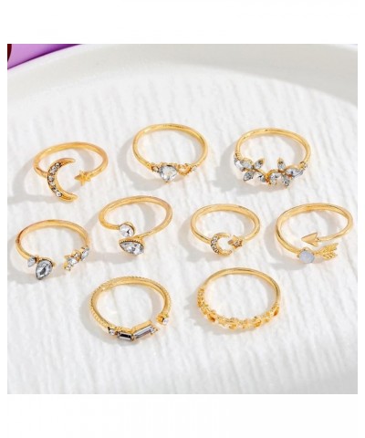 8 PCS Gold Rings for Women Gold Stacking Rings Set Dainty Stackable Boho Pearl Rings Midi Finger Rings Vintage Simple Trendy ...