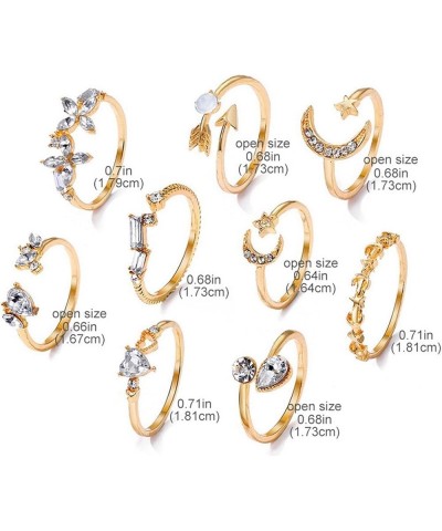 8 PCS Gold Rings for Women Gold Stacking Rings Set Dainty Stackable Boho Pearl Rings Midi Finger Rings Vintage Simple Trendy ...