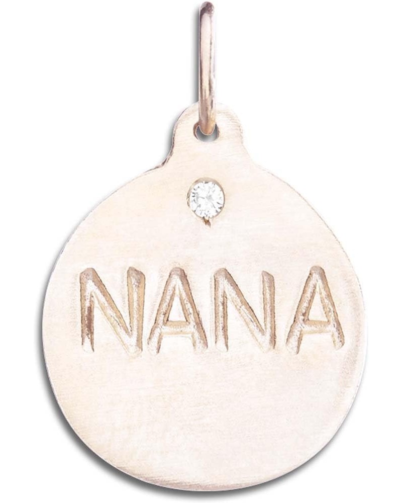 Nana Disk Charm With Diamond Rose Gold $96.80 Bracelets