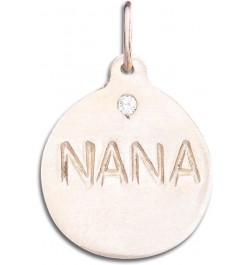 Nana Disk Charm With Diamond Rose Gold $96.80 Bracelets