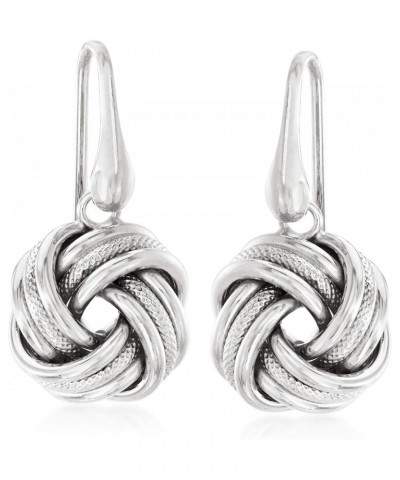 Italian Sterling Silver Love Knot Drop Earrings $50.76 Earrings