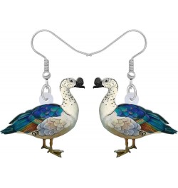 Cute Mallard Duck Earrings Dangle Acrylic Ducks Decorations Gifts For Women Girls Green Stuff Charms Duck D $6.62 Earrings