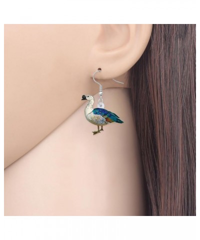 Cute Mallard Duck Earrings Dangle Acrylic Ducks Decorations Gifts For Women Girls Green Stuff Charms Duck D $6.62 Earrings